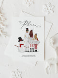 Personalized Snowman family illustration