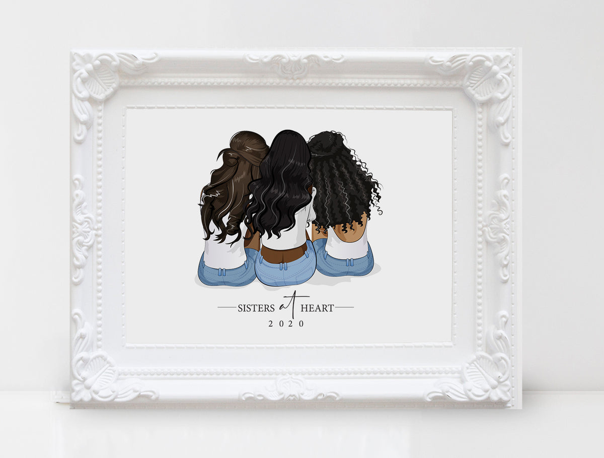 Personalized Best Friends with Male Print art Digital