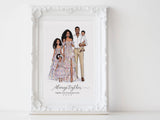 Custom Whimsical Family Portrait – Personalized Illustration from Your Photo