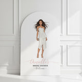 Custom Bridal Shower illustration on white background