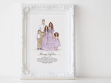 Custom Whimsical Family Portrait – Personalized Illustration from Your Photo