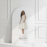Custom Bridal Shower illustration on white background