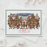 Custom premium Christmas illustration Elf village