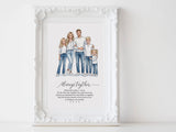 Custom Portrait illustration: full body white background