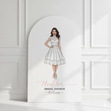 Custom Bridal Shower illustration on white background