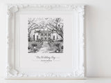 Special venue hand drawn illustration Black and white sketch