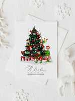 Custom premium Christmas illustration Elf christmas tree themed