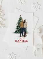 Custom premium Family Christmas illustration Watercolor formal clothing