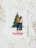 Custom premium Family Christmas illustration Watercolor formal clothing