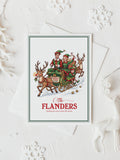 Custom premium Christmas illustration Family Sleigh