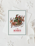Custom premium Christmas illustration Family Sleigh