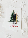 Custom premium Family Christmas illustration Watercolor formal clothing