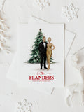 Custom premium Family Christmas illustration Watercolor formal clothing