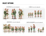 Custom premium Family Christmas illustration Watercolor