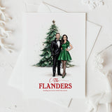 Custom premium Family Christmas illustration Watercolor formal clothing