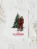 Custom premium Family Christmas illustration Watercolor formal clothing