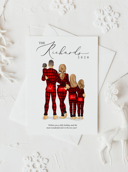 Personalized Christmas family onsie plaid