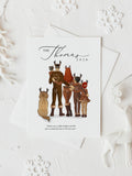 Personalized Christmas Reindeer family illustration
