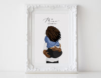 Personalized Couple illustration: His babe