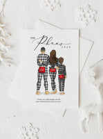 Personalized Christmas family onsie plaid