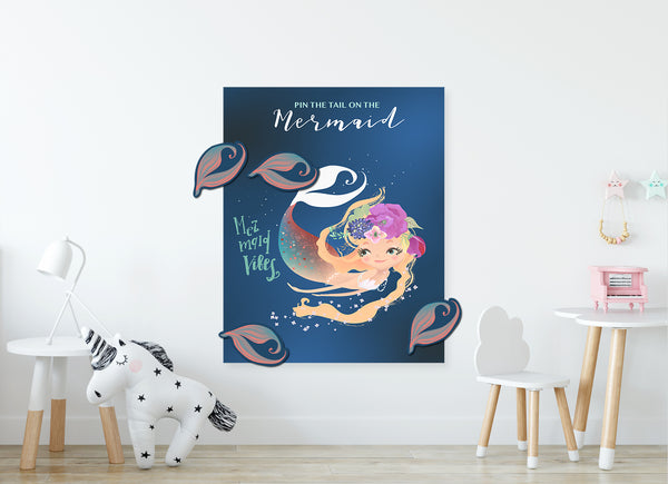 Game | Pin the tail | Mermaid