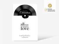 Invitation set: Vinyl All you need is love