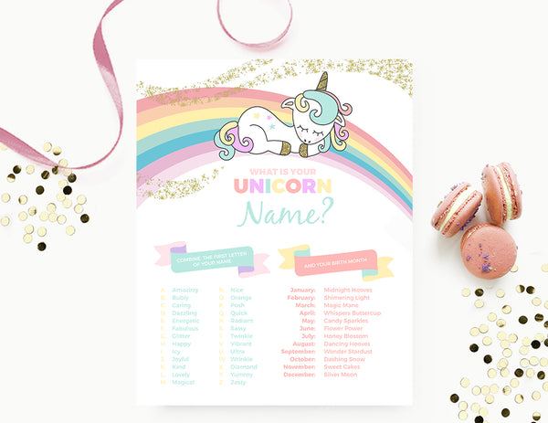 Game | What is your | Unicorn name?