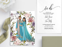 Traditional Indian clothes Wedding illustration (select pose from chart)
